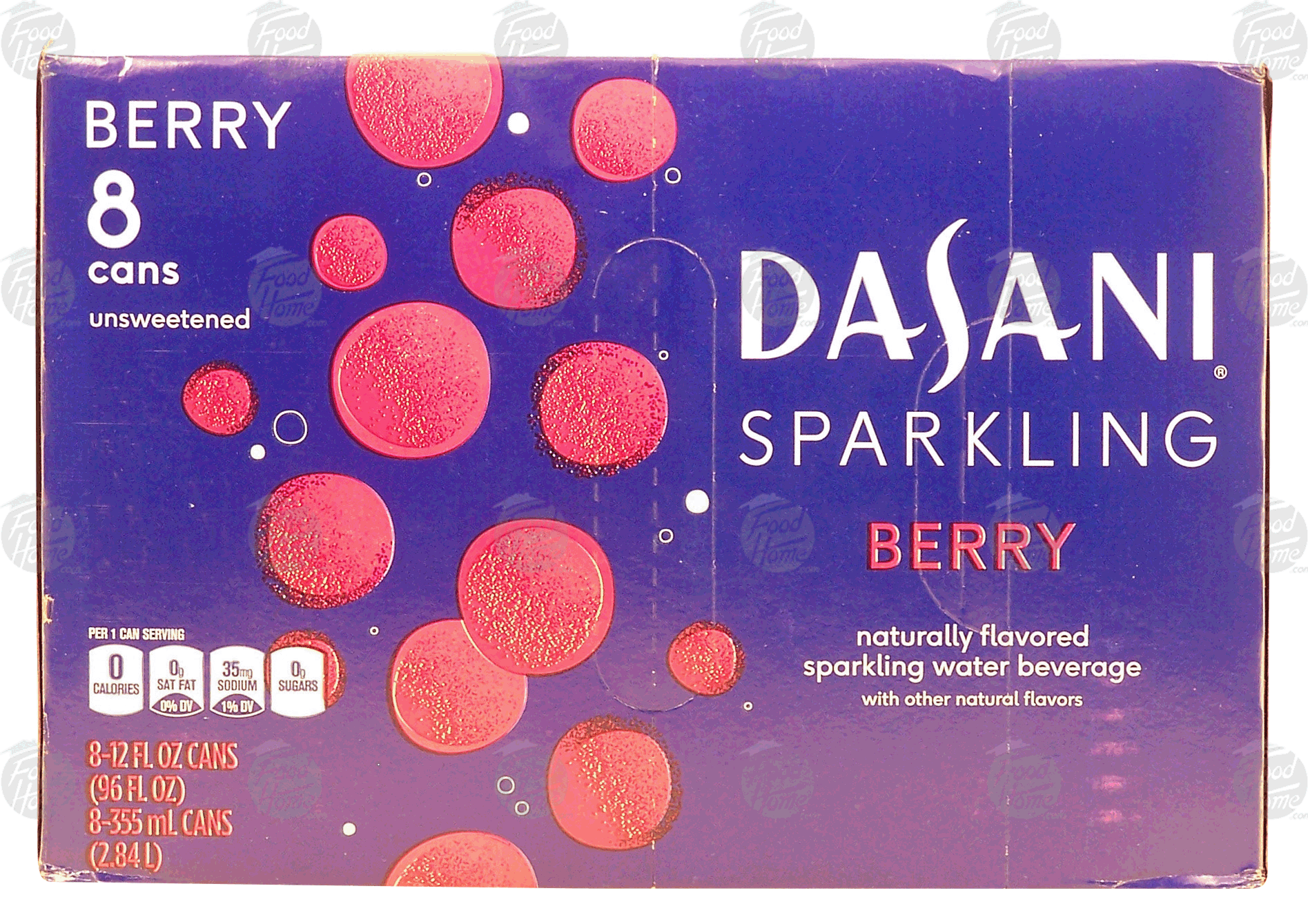 Dasani sparkling berry flavored water beverage, 12-fl. oz. cans Full-Size Picture